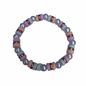 Pastel armbandje met parels